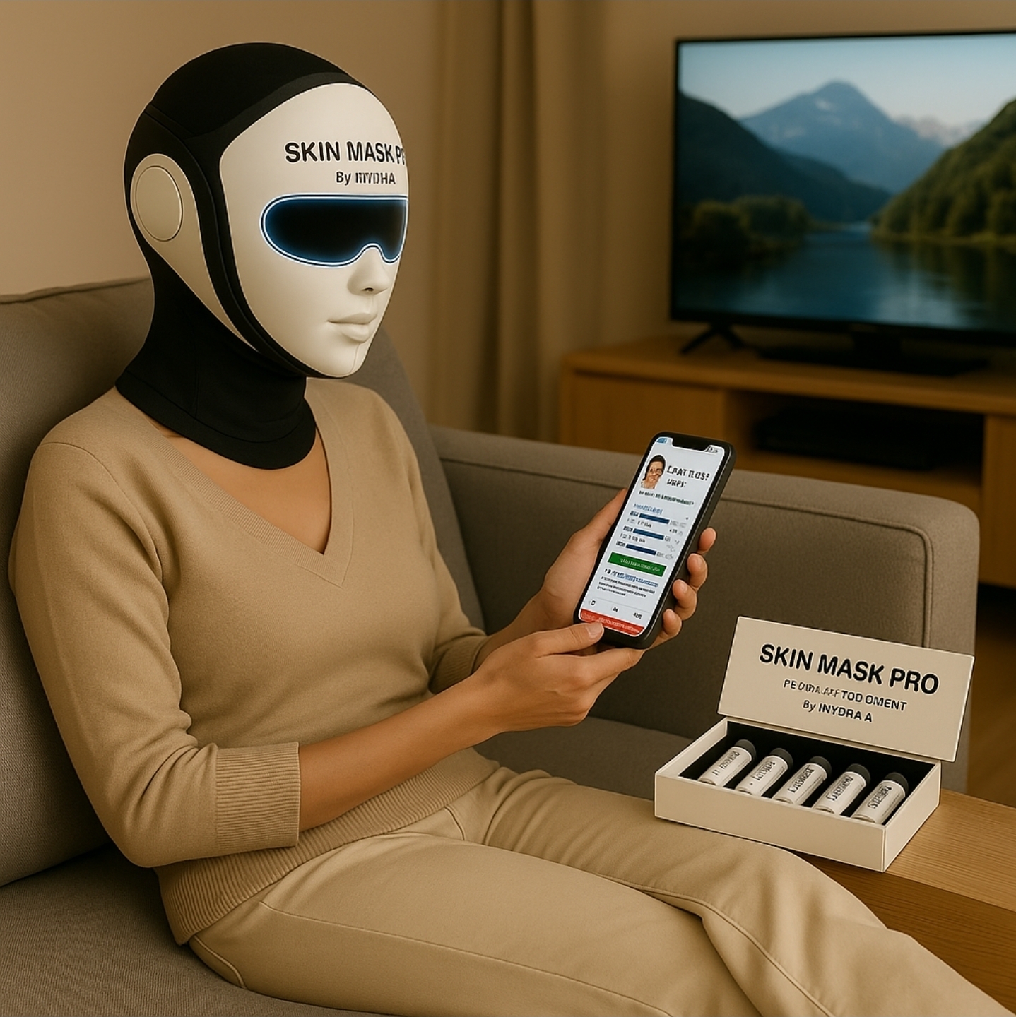 Skin Mask Pro en uso